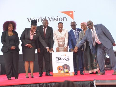 First Lady Rachel Ruto during the launch of the ENOUGH campaign by World Vision Kenya