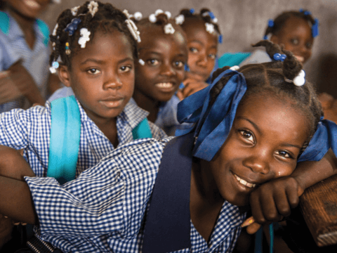 Haiti Earthquake Response school girls